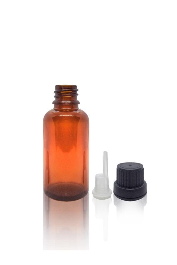 30 Cc Içten Damlalıklı Amber Şişe - 10 Adet - Image 1