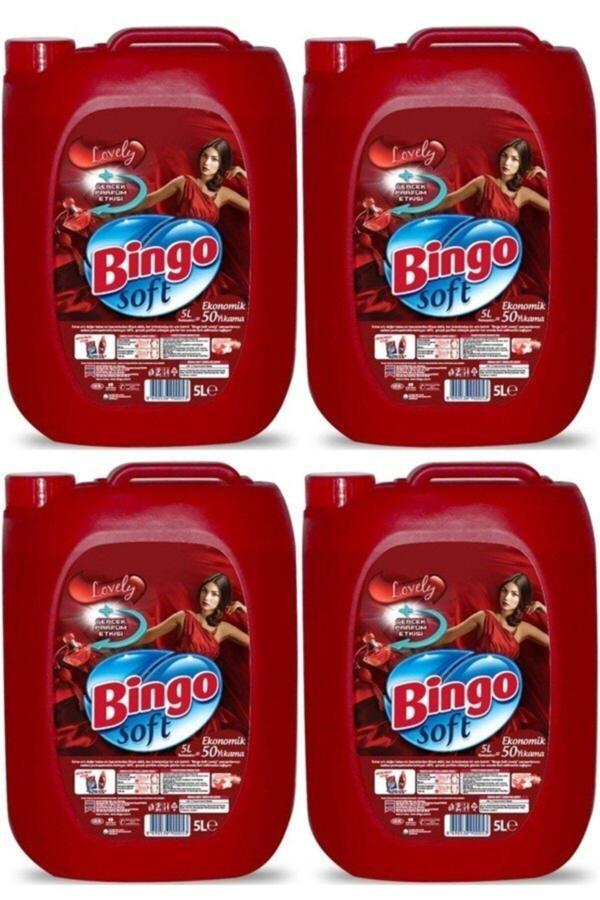 Soft Sıvı Çamaşır Yumuşatıcı Lovely 5 lt 4 Adet - Image 1