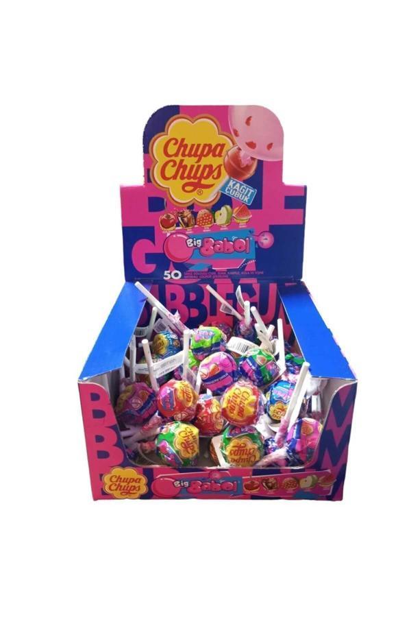 Chupa Big Babol Sakız Dolgulu Lolipop Şekerleme 12 G. * 50 Adetli - Image 1