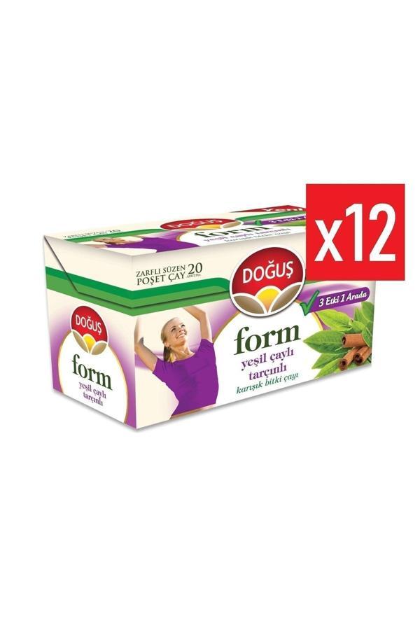 Form Yeşil Çaylı Tarçınlı Karışık Bitki Çayı 12 Adet 20'li - Image 1