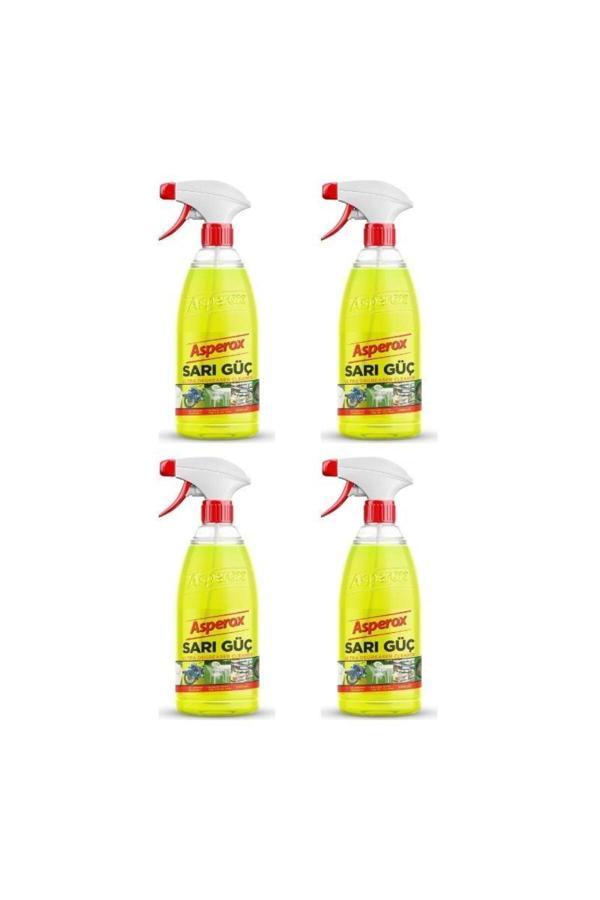 - ASPEROX SARI GÜÇ ULTRA YAĞ SÖKÜCÜ 1LT - 4 ADET - Image 1