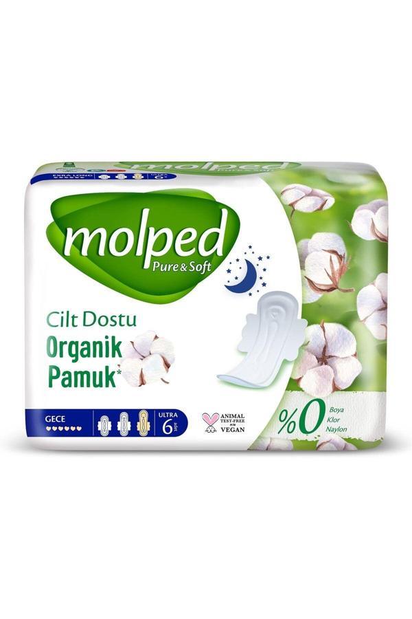 Molped Pure & Soft Pamuklu Ultra Gece Pedi (1 x 6 Adet) - Image 1