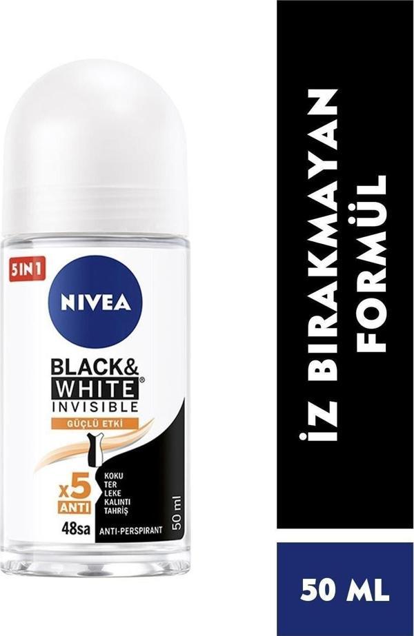 Kadın Roll-on Black & White Invisible Güçlü Etki 50 ml - Image 1
