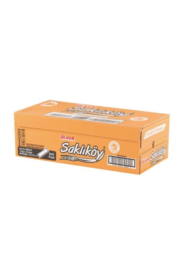 24 Adet Saklıköy Fındık Kremalı Bisküvi 100 gr - Image 1