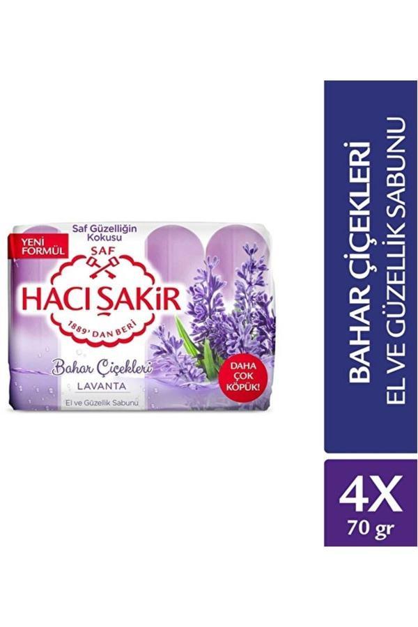 Haci Sakir Bahar Çiçekleri Lavanta El Ve Güzellik Sabunu 4x70 Gr - Image 1