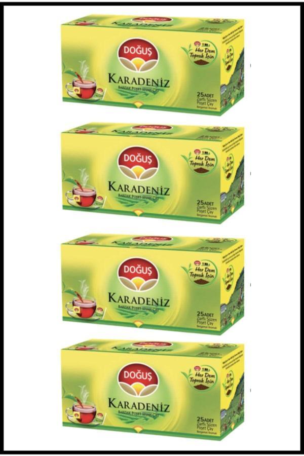 Karadeniz Bardak Poşet Siyah Çay - 25 li 4 ADET - Image 1