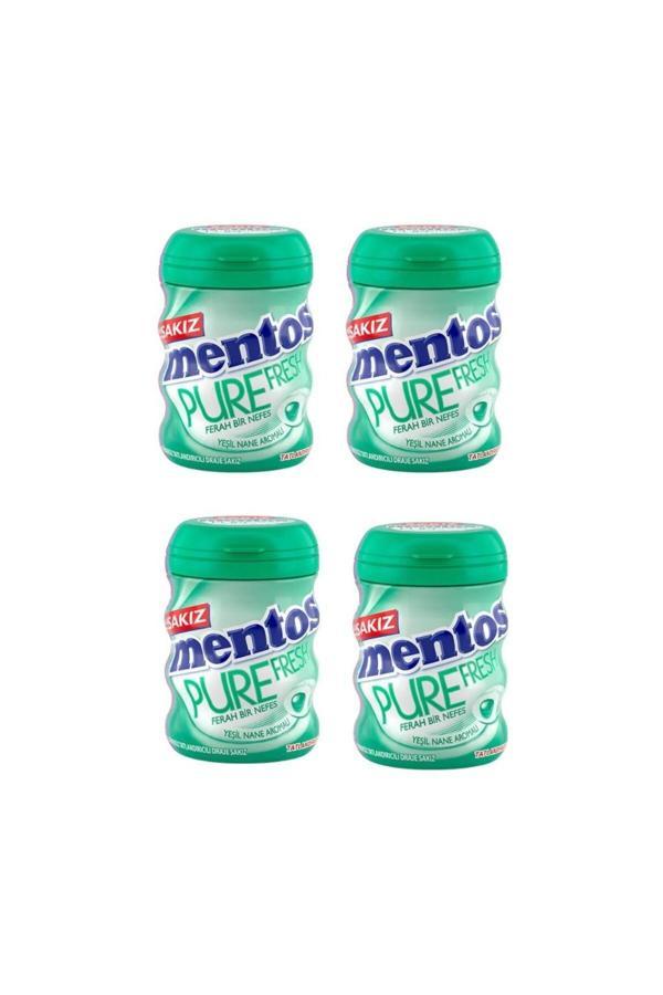 Pure Fresh Yeşil Nane Aromalı Şekersiz Draje Sakız 60 G X 4 Adet - Image 1