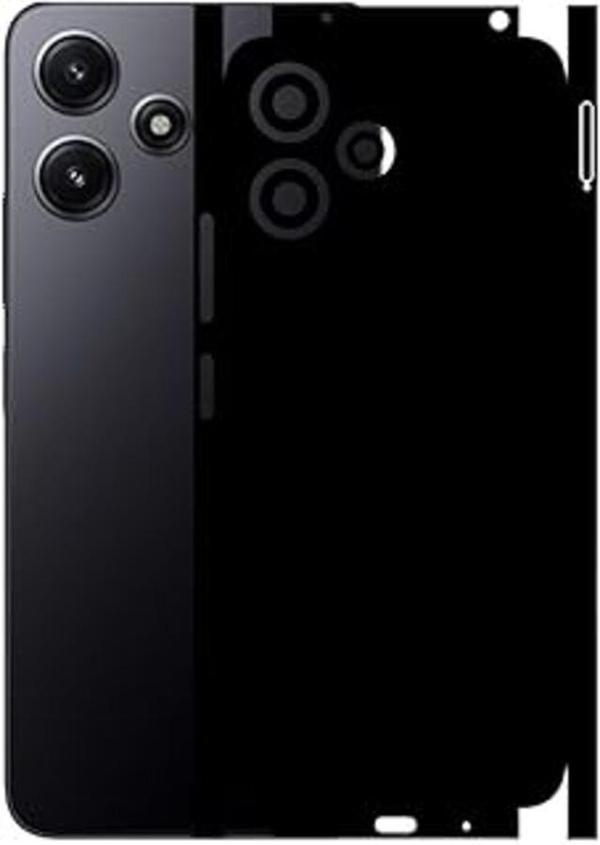 Redmi 12 ile Uyumlu Mat Siyah Arka Kaplama - Image 1