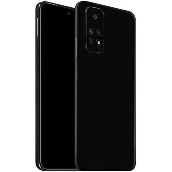 Redmi Note 11 Pro ile Uyumlu Deri Desenli Siyah Arka Kaplama - Image 1