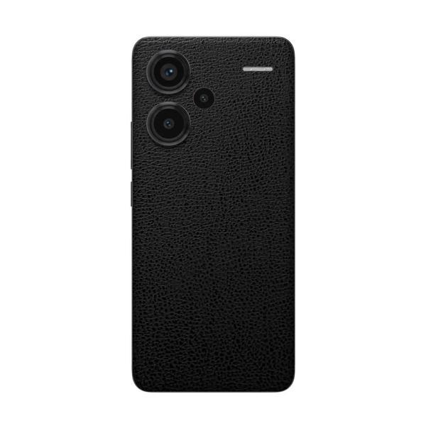 Redmi Note 13 Pro Plus 5G ile Uyumlu Deri Desenli Siyah Arka Kaplama - Image 1
