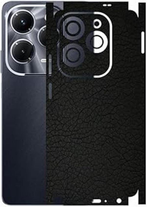 Infinix Hot 40 ile Uyumlu Deri Desenli Siyah Arka Kaplama - Image 1