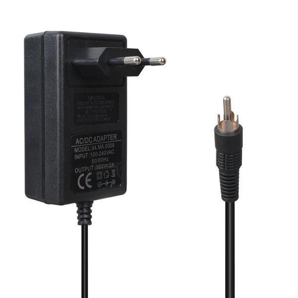 Powermaster PM-4735 16 Volt - 2 Amper Tos Fişli Rca Uçlu Priz Tipi Santral Adaptörü - Image 1