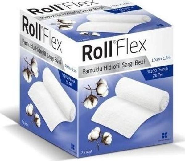 Roll Flex  Sargı Bezi Hıdrofıl 10 cm x 100 m - Image 1
