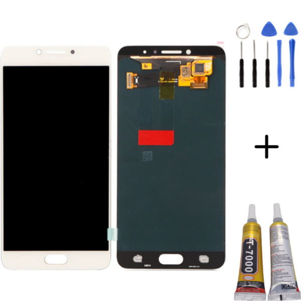 TE Samsung C7 Pro C7010 Uyumlu A Kalite Lcd Ekran Beyaz  - Image 1