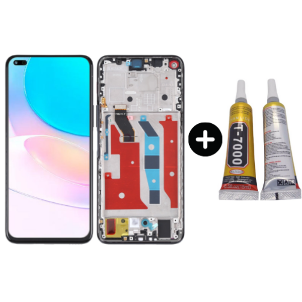TE Huawei Nova 8İ Uyumlu Çıtalı A Kalite Lcd Ekran Dokunmatik + B7000 - Image 1