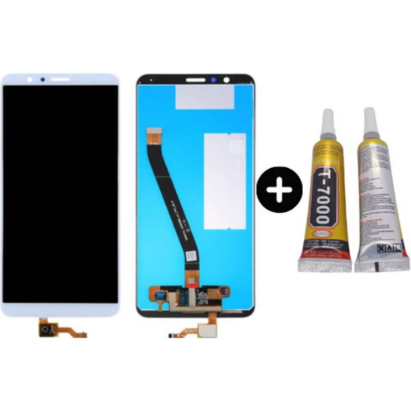 TE Huawei Honor 7X Uyumlu HK Lcd Ekran Dokunmatik Beyaz  + B7000 - Image 1