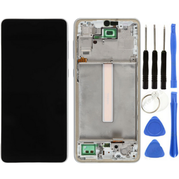 TE Samsung A33 5G A336F Uyumlu Lcd Ekran Çıtalı Servis Beyaz - Image 1