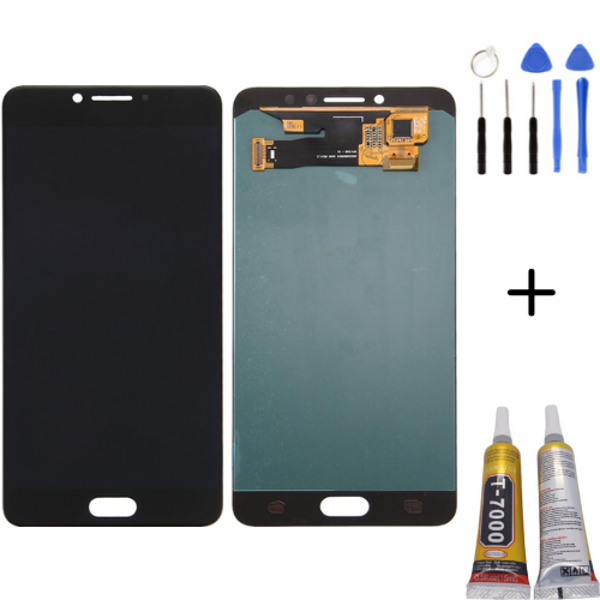 TE Samsung C7 Pro C7010 Uyumlu A Kalite Lcd Ekran Siyah  - Image 1