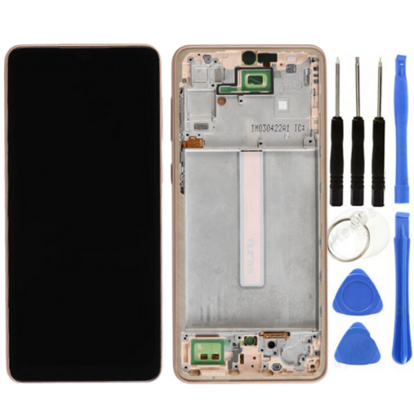 TE Samsung A33 5G A336F Uyumlu Lcd Ekran Çıtalı Servis Gold - Image 1