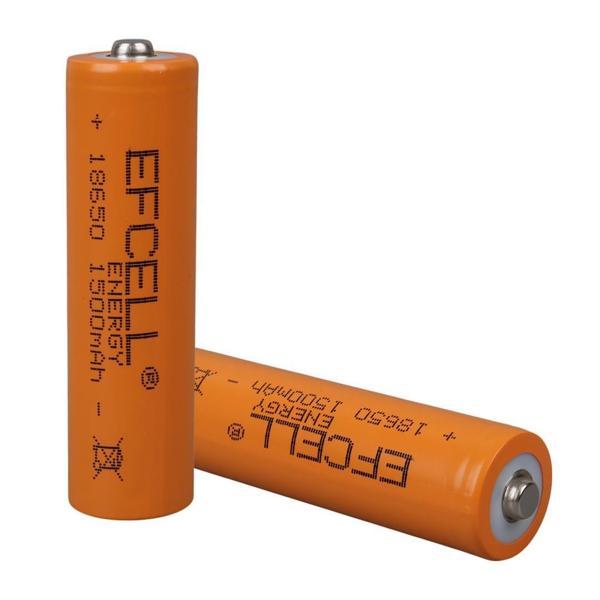 Efcell 3.7 Volt 1500 mAh Şarj Edilebilir Li-iOn 18650 Başlıklı Pil - Image 1