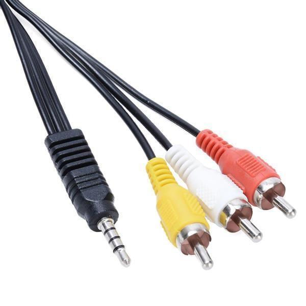 Uydu Alıcısı Av Kablo 3.5 Mm Stereo E / 3 RCA Kablo 1,2 Metre Kısa Jack - Image 1