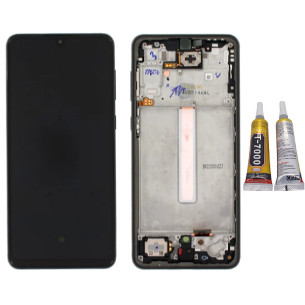 TE Samsung A33 5G A336F Uyumlu Lcd Ekran Çıtalı Servis Siyah - Image 1