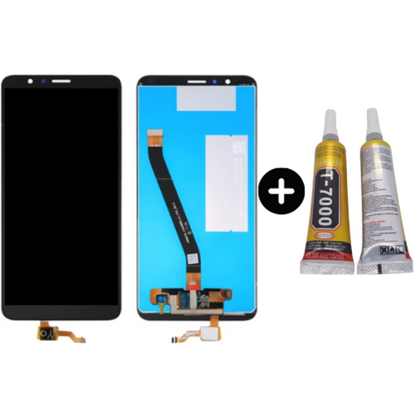 TE Huawei Honor 7X Uyumlu OLED Lcd Ekran Dokunmatik Siyah + B7000 - Image 1