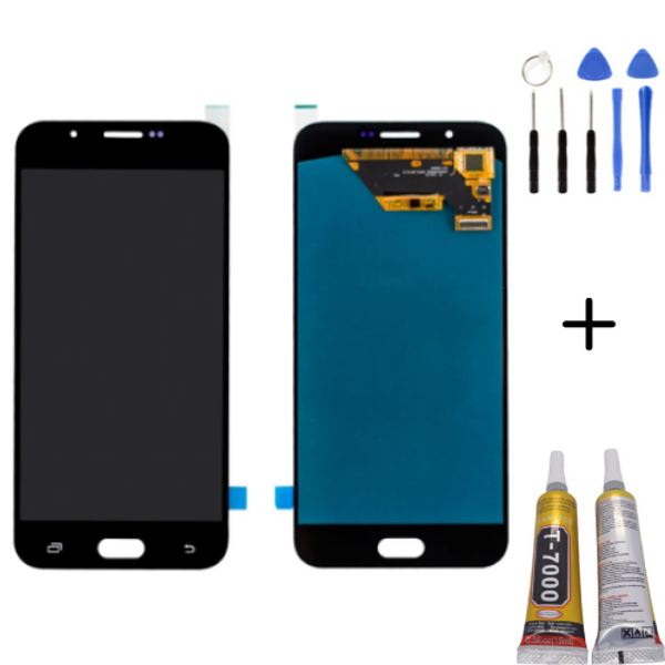 TE Samsung A8 2016 A810F Uyumlu Lcd Ekran Servis Siyah - Image 1