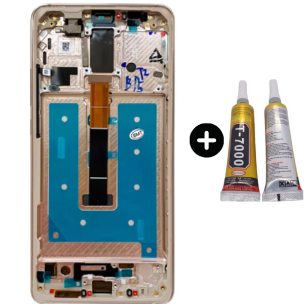 TE Huawei Mate 10 Pro Uyumlu  Çıtalı Servis Çıtalı Lcd Ekran Dokunmatik Gold + B7000 - Image 1