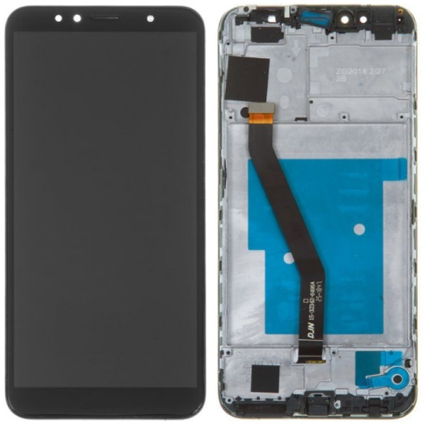 TE Huawei Y6 2018 Uyumlu Çıtalı A Kalite Lcd Ekran Dokunmatik Siyah      - Image 1