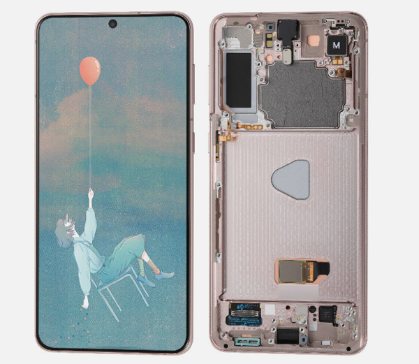 TE Samsung S21 Plus 5G G996 Uyumlu Çıtalı Lcd Ekran Gold - Image 1