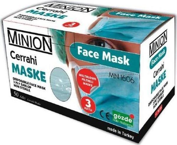 Mınıon Meltblown Cerrahi Maske 50'Lik Kutu Beyaz - Image 1