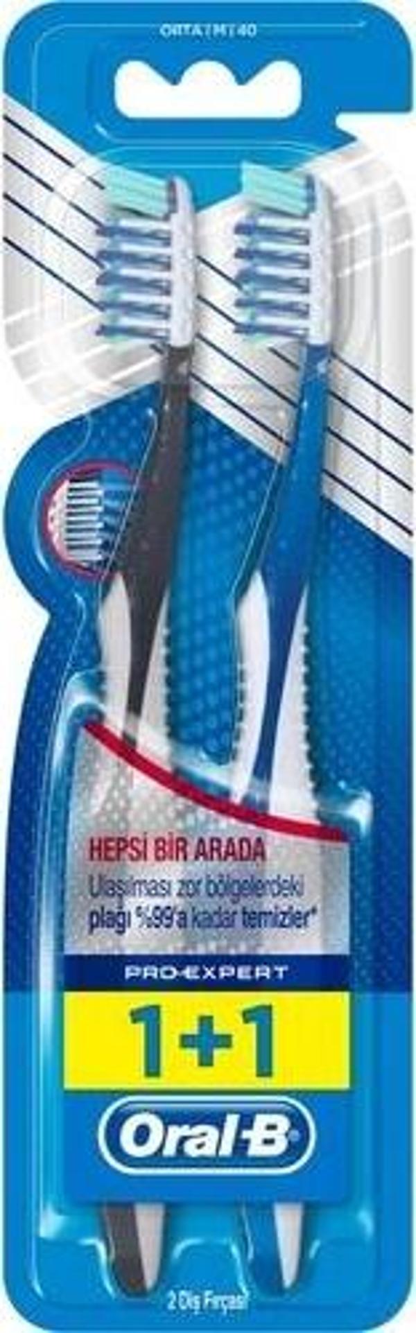 Oral-B Diş Fırçası Pro-Expert Komple 7 40 Orta 1 Alana 1 Bedava Paketi - Image 1