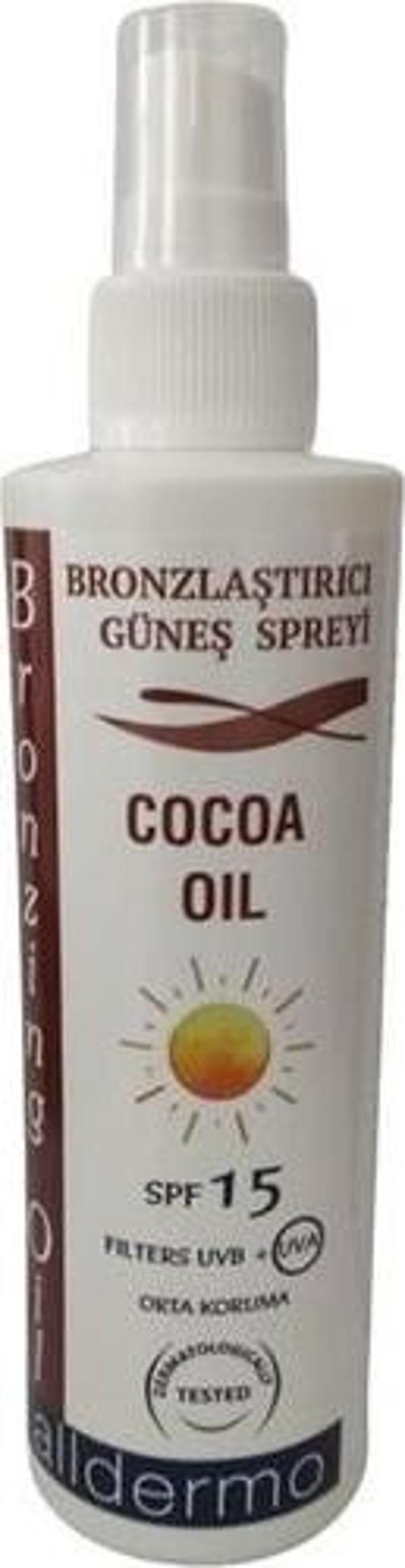 Alldermo Bronzlaştırıcı Güneş Spreyi Cocoa Oil 200 Ml - Image 1