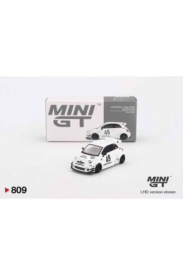 Mini Gt Lb-Works X Abas Works Abarth 595 Gara White 809 - Image 1
