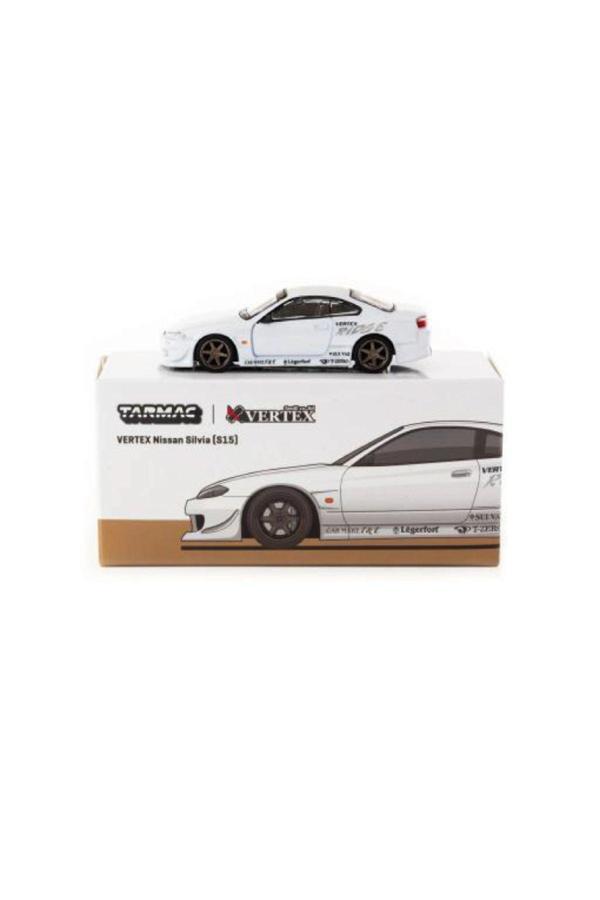 Tarmac Works & Vertex 1/64 Ölçek Model Araç T64G-023-Wh Nissan Silvia S15 White Metallic / Lamley Sp - Image 1