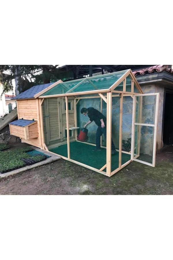 Berzbuğ Tel Alanlı Ahşap Tavuk Kümesi - Image 1