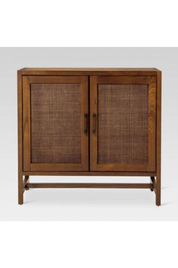 Berzbuğ Hasır Vitrin Hazeran Gümüşlük Doğal Ahşap Vitrin - Image 1