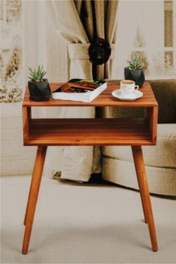 Berzbuğ Ahşap Komodin Ve Şifonyer & Retro Raf Kayın Ağacı, - Image 1