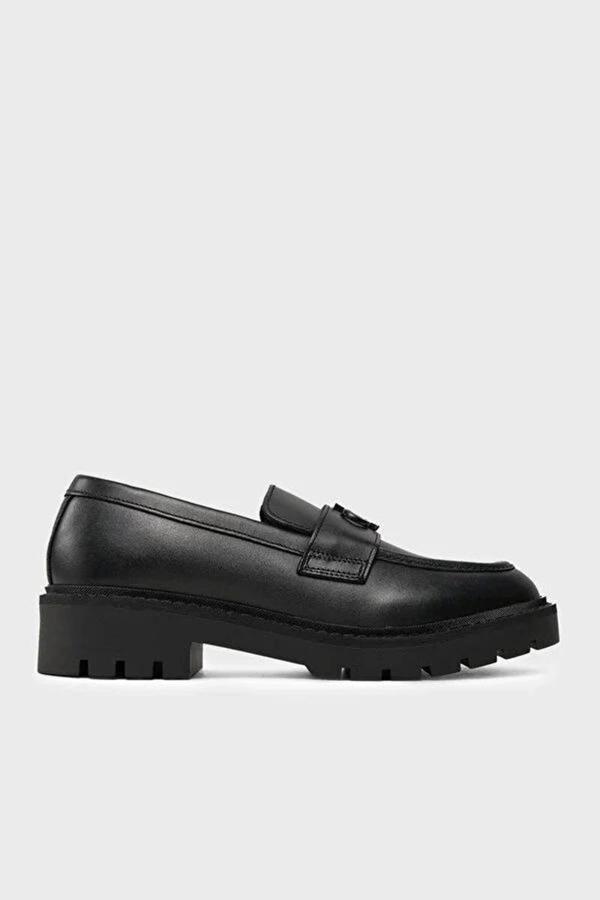CK Jeans FLATFORM LOAFER HW MG LTH Kadın SİYAH Casual Ayakkabı YW0YW01682-0GJ - Image 1