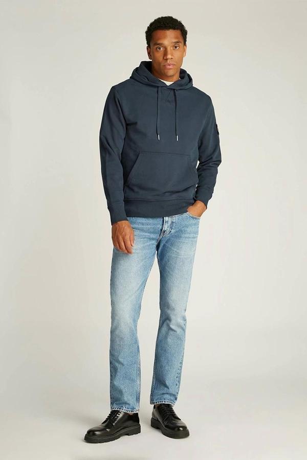 CK Jeans BADGE HOODIE Erkek MAVİ Sweatshirt J30J323430-PPK - Image 1