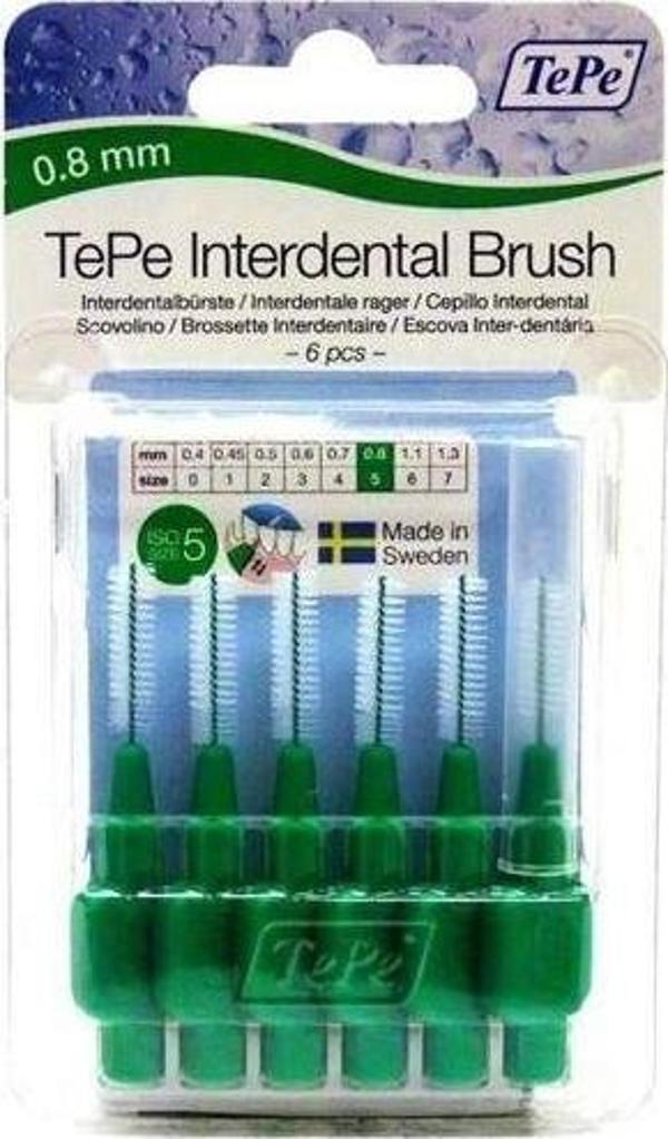 Tepe Blisterli Arayüz Fırçası 6 Lı Yeşil - Image 1