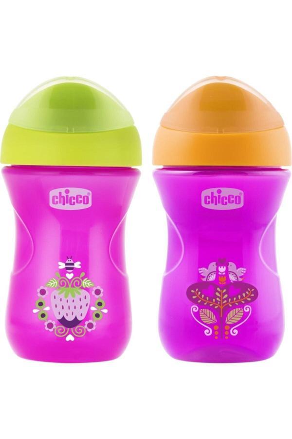 Chicco Easy Bardak İleri Seviye 12+ Ay Kız Pembe Turuncu - Image 1