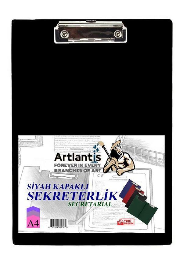 Sekreterlik Kapaklı Siyah A-4 Pvc 1 Adet Okul Büro Ofis Öğrenci - Image 1