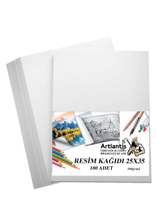 Resim Kağıdı 25x35 100 Lü 100 gr 1 Paket 25*35 Resim Kartonu - Image 1