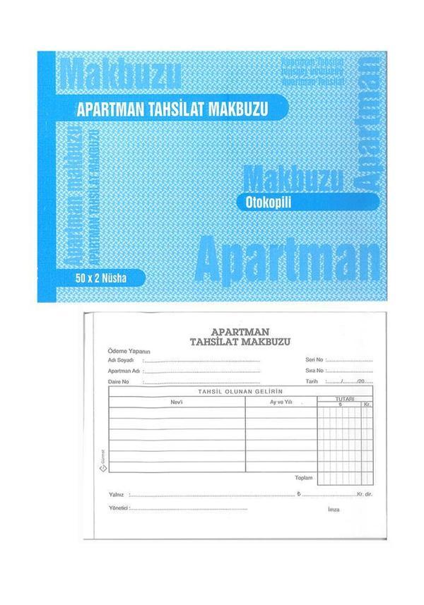Apartman Tahsilat Makbuzu Otokopili 2/50 1 Adet Apartman Aidat Makbuzu 14x19 cm - Image 1