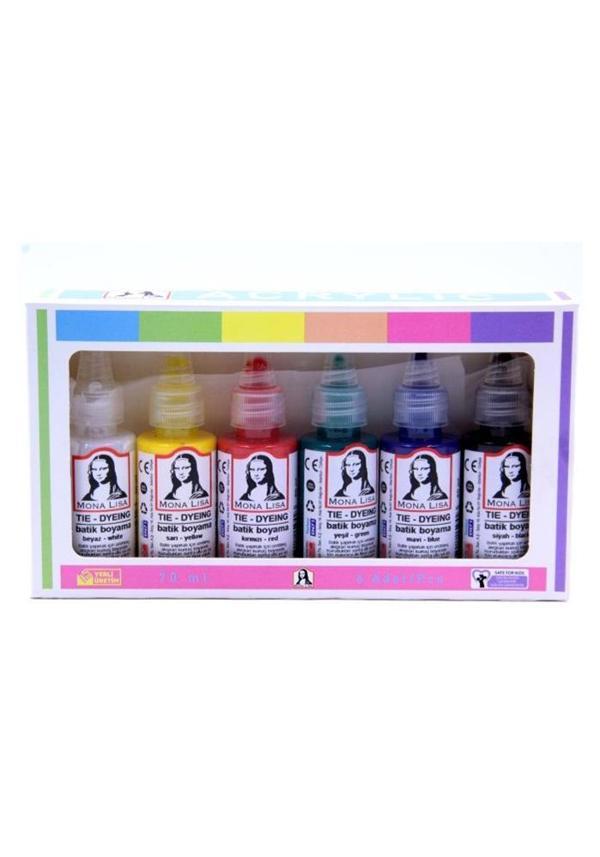 Batik Boyası 40ml 6 Renk 1 Paket Südor Batik Boyama Seti 40ml x 6 lı Kumaş Boyama Batik Seti - Image 1