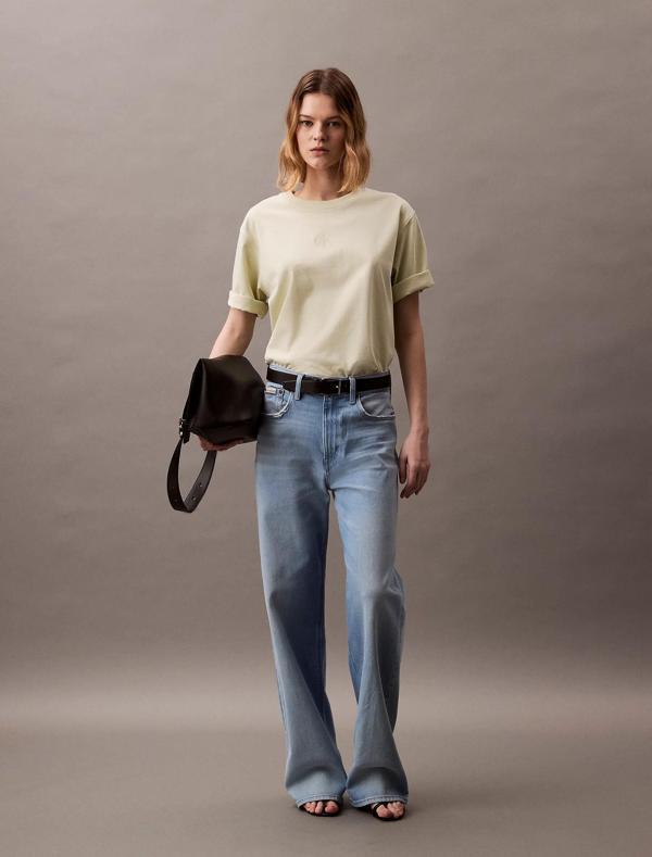 CK Jeans A- SS REL LIQUID CK MONOLOGO TEE Kadın  T-shirt LV047AB818-NF1 - Image 1
