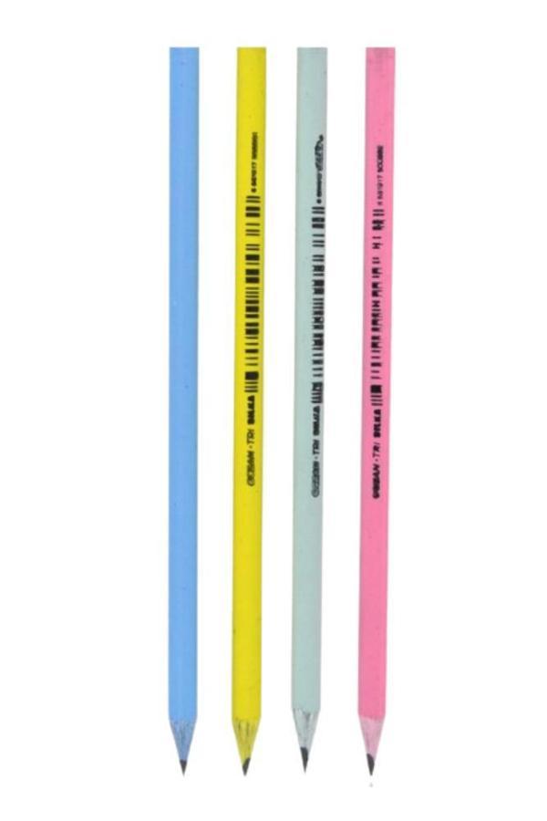 Kurşun Kalem 4 Renk Üçgen Pastel Silka Ocean Üçgen Pastel Kurşun Kalem 1 Paket - Image 1