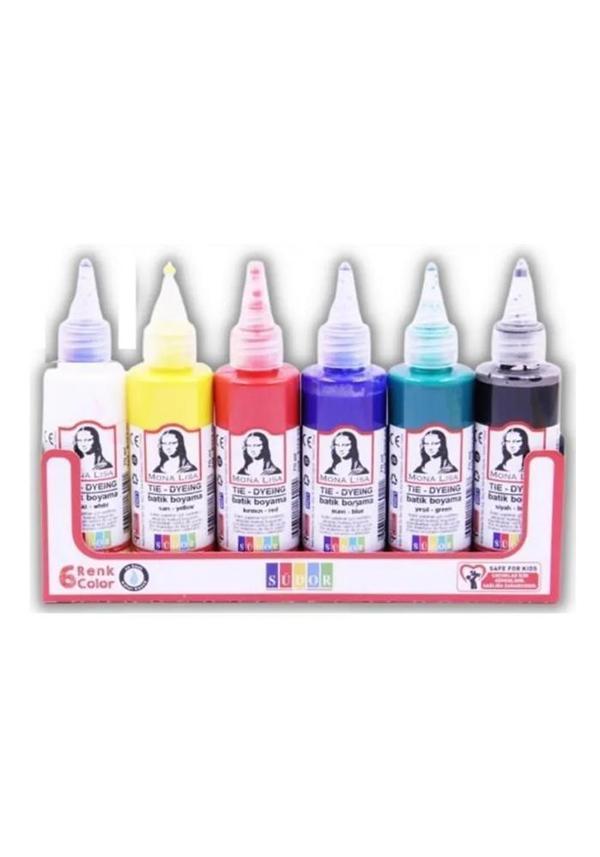 Batik Boyası 70 ml 6 Renk 1 Paket Südor Batik Boyama Seti 70ml x 6 lı Kumaş Boyama Batik Seti - Image 1